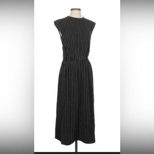 Prologue Elegant Black Striped Midi Dress Size XL NWT